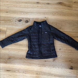 Patagonia Black Puffer Jacket with Quilted Design